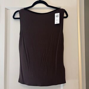 NWT Abercrombie Brown slash neck tank
